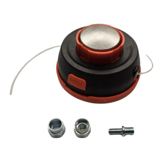 Cap Motocoasa Tipla Portocaliu cu Gri Craft-Tec MX219, Doua Fire Reglabile, Adaptoare Incluse