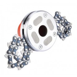 Cap motocoasa cu lant si filet rosu MX153