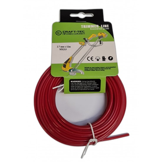 Fir motocoasa 2.7 mm, ROTUND 12m CRAFT-TEC MX213