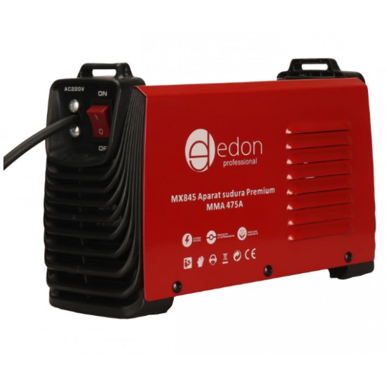 Aparat sudura EDON PREMIUM MMA 475A, afisaj electronic, cablu 3m, valiza transport MX845