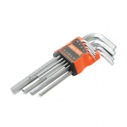Set 9 CHEI IMBUS, hexagonal, cu brat lung din otel forjat nichelat, 2.5-10mm MX1130