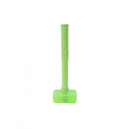 Ciocan silicon cu maner de PVC, 450gr, verde, rotund MX1133