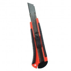 CATER SIMPLU Portocaliu+Negru plastic cu sina metalica, lama 18 mm otel inoxidabil, sistem autoblocare MX1648