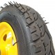 Roata roaba 350-8 cu rulment, spite galbena MX276