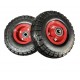 Roata roaba SPUMA 350-4, 16’’, negru+rosu MX984