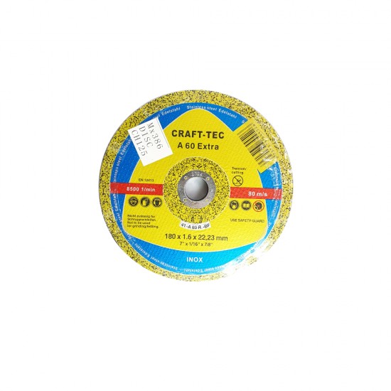 Set 10 Discuri abrazive pentru metal/inox 180x1.8x22.23 mm CRAFT-TEC MX388
