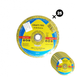 Set 25x Disc abraziv pentru metal / inox 125 x 1.2x22,3 CRAFT-TEC MX386