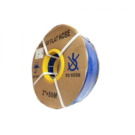 Furtun apa refulare flat PVC 2" 50 m albastru MX390