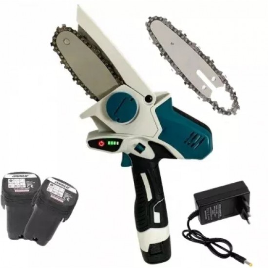 Fierastrau lant 4'' Craft-tec  2 acumulatori 48V  ALBASTRU MX678 