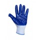 3X PERECHI Manusi protectie subtiri #10 albastru cu alb MX234