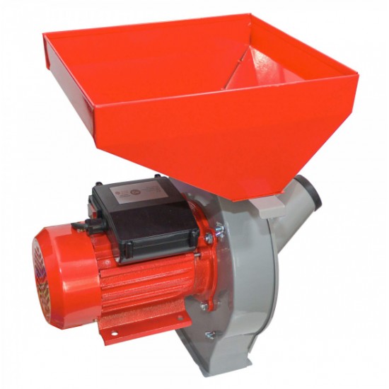 Moara uruiala nr 2, cereale si stiuleti, cuva mare, ROSU+GRI, 4.5 kw CRAFT-TEC MX949