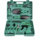 Trusa de gradinarit completa, servieta plastic VERDE, 10 piese MX992